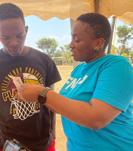 Polyne, Head of programs empowering a young person with contraceptive information